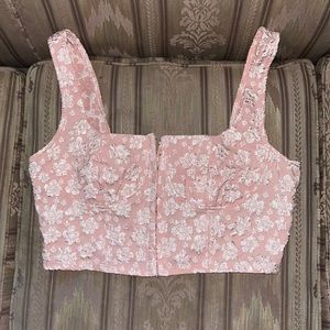 Corset crop top with skirt